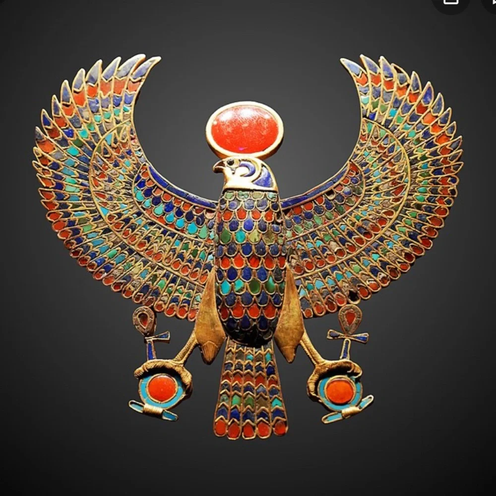 Egyptian revival god of the sky Falcon of Horus necklace - Picture 9 of 9